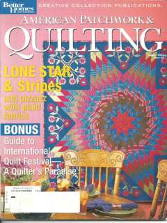 American Patchwork & Quilting August 2003 #63 ~ Lone Star & Stripes 