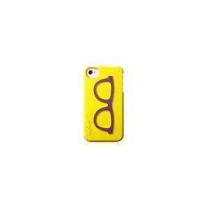 Iphone iPhone 4S (GSM,AT&T) (CDMA) Yellow Back Cover (Cartoon Glasses)