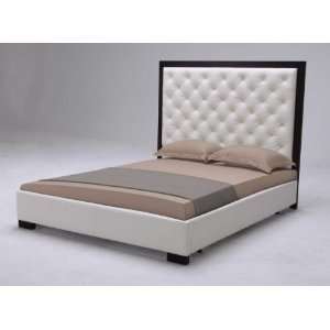  Vig Furniture Ludwig Queen Tufted Leather Bed