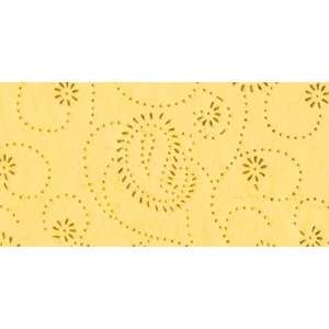  Beaded Decorative Paper 8.5X11 Gold Paisley On Sunshine 