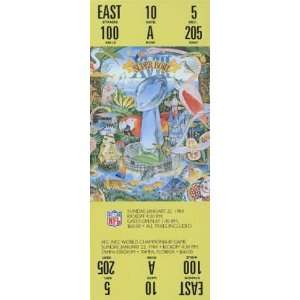  Collectible Phone Card: 10m Super Bowl XVIII Ticket Los 
