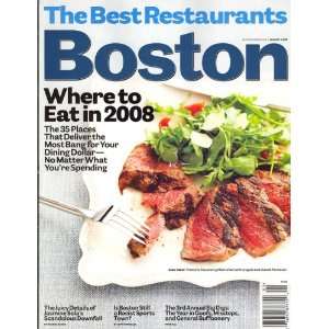  Boston, The Best Restaurants, January 2008 Issue Editors of BOSTON 