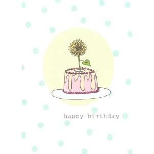  Poppy Cake #1 Blue Dots, Birthday Note Card, 4.5x6.5