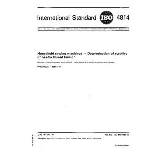   Determination of stability of needle thread tension ISO TC 148 Books