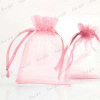 20 Red Flower Organza Jewellery Gift Bag Pouches BB02 1  