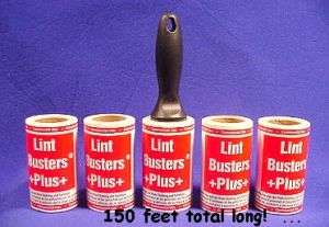 30FT LINT ROLLER +1 HANDLE MADE in USA PetHair PicS  