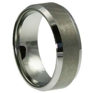  8mm Brushed Tungsten Ring   9.5 Mens Tungsten Ring 