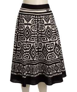 Studio West Womens Black and White Circle Skirt  