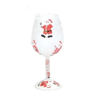  Lolita Wine Glass Christmas Ornament Santas Party: Home 