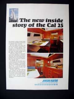 Jensen Marine Cal 25 Yacht Sailboat boat 1970 print Ad  
