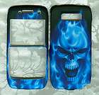 Blue Skull snap on case nokia e71 Straight Talk phone hard cover case