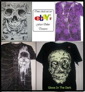 NWT Mens Goth Emo RIP Skull T Shirt S, M, L, XL, 2XL  