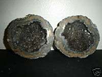 White Clear Crystal Mineral Shiny Rocks Geode Polished  