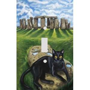  Cat in Stonehenge Decorative Switchplate Cover