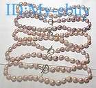 Wholesale 5 X 13mm Pink Purple Drip FW Pearl Necklaces