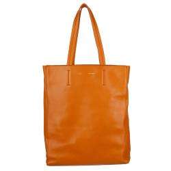 Celine Cabas Small Orange Leather Tote Bag  Overstock