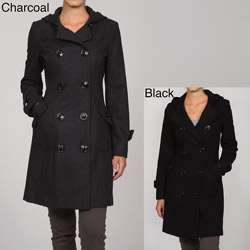 Miss Sixty Womens Hooded Long Peacoat  Overstock