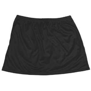   Mock Mesh Cheerleaders Skirt With Shorts BLACK YL
