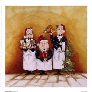  Tracy Flickinger Christmas Waiters 9x9 Poster Print
