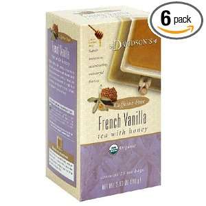 Davidsons Tea French Vanilla, 25 Count Tea Bags (Pack of 6)  