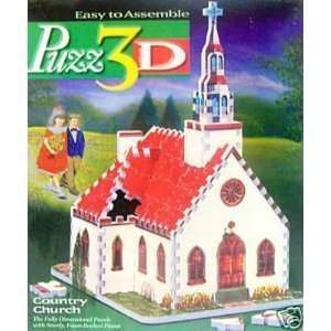  Puzz 3D Country Church 254 Pc. Puzzle Toys & Games