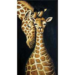 Hand painted Giraffe Gallery wrapped Canvas Art  Overstock