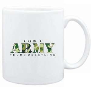  Mug White  US ARMY Thumb Wrestling / CAMOUFLAGE  Sports 