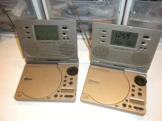 LOT 2   Sharper Image CD Alarm Clock/Radio Soother SI735 + SI585 