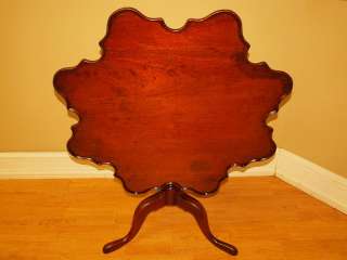   Carved Chippendale Mahogany Console Sofa Tilt Top Tea Table NR  