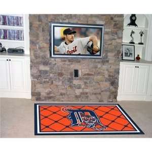  Detroit Tigers MLB Floor Rug 5x8: Sports & Outdoors