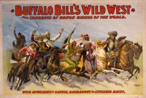 Buffalo Bills Horseback riding Famous Riders Poster  