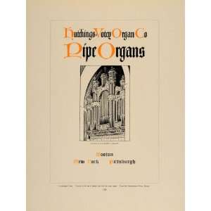  1907 Hutchings Votey Pipe Organ Vassar College Print 