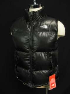Authentic The North Face 700 Goose Down Black Shiny Novelty Vest Mens 