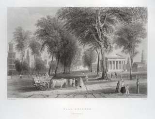 This is a vintage engraved view titled Yale College. (Newhaven 