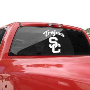  NCAA USC Trojans 18 x 18 White Logo Decal Automotive