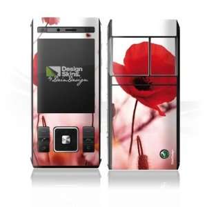  Design Skins for Sony Ericsson C905i   Red Flowers Design 