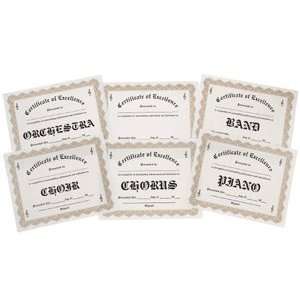 Award Certificate of Excellence Piano 25 Pack