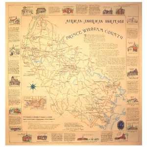 Prince William County Virginia African American Heritage Map by Eugene 