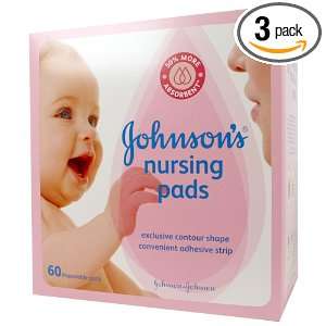  Johnsons Nursing Pads, 60 Count Boxes (Pack of 3) Health 
