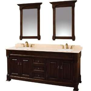    Traditional Bathroom Double Vanity Set   Dark Che: Home Improvement