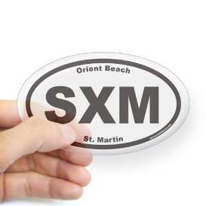  Orient Beach St. Martin SXM Euro St. martin Oval Sticker 