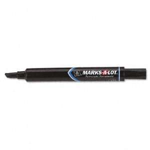 Products   Marks A Lot   Permanent Markers, Large Chisel Tip, Black, 4 