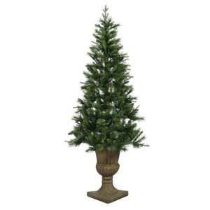   Oneco Pine 78 Half Potted Artificial Christmas Tree: Home & Kitchen