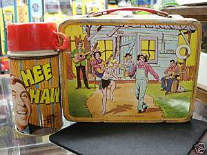1970 HEE HAW Metal Lunchbox w/thermos Red, Orange  