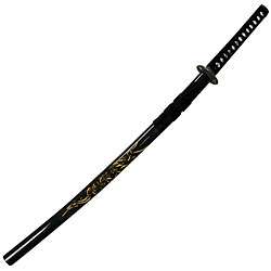 Gold and Black Dragon Samurai Sword  Overstock