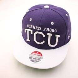 TCU HORNED FROG NCAA SNAPBACK HAT CAP SUPERSTAR PURPLE/WHITE  