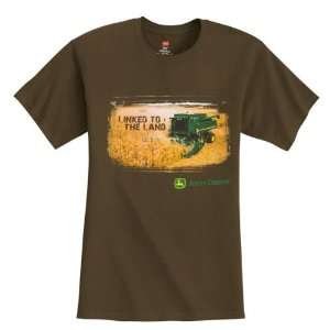    John Deere Linked to the Land T Shirt   140365: Home & Kitchen