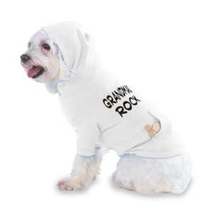 Grandmas Rock Hooded (Hoody) T Shirt with pocket for your Dog or Cat 