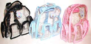 New TRANSPARENT CLEAR NAVY BLUE Backpack handbag bag  
