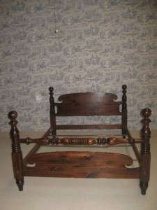   Old Tavern Antiqued Pine Queen Cannonball Bed factory distressed 212